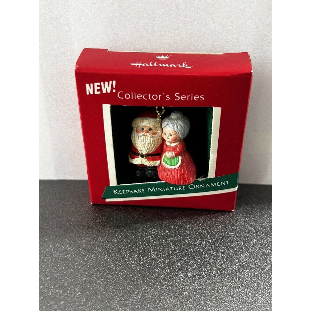 1989 Hallmark Keepsake Miniature Ornament The Kringles Santa & Mrs Claus